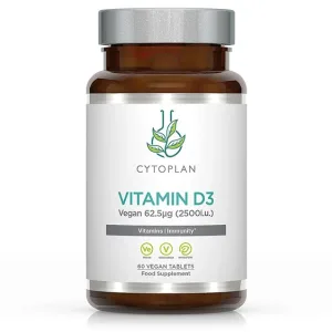 VITAMIIN D3 TAIMETOITLASTELE, Cytoplan Vitamin D3 Vegan, 60 tabletti