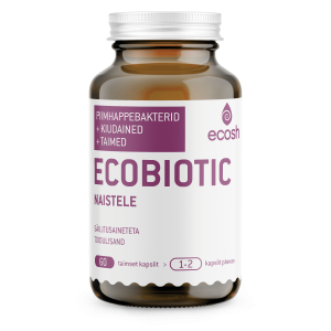 ECOBIOTIC naistele piimhappebakterid + kiudained + taimed, 60 kapslit, Ecosh