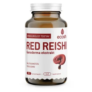 RED REISHI Ganoderma ekstrakt, 90 kapslit, Ecosh