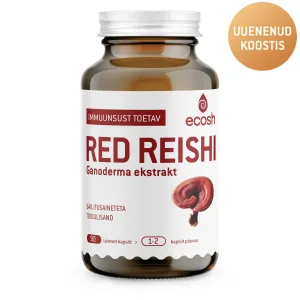 RED REISHI Ganoderma ekstrakt, 90 kapslit, Ecosh