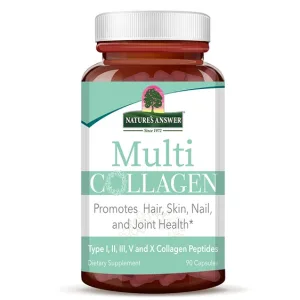 Nature’s Answer Multi Collagen. Multi kollageen, tüüp: I, II, III, V ja X, 90kapslit