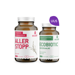 Ecoshi ALLERGIA ENNETUSE KOMBO: Aller Stopp, 90 kapslit + Ecobiotic universaalne , 60 kapslit